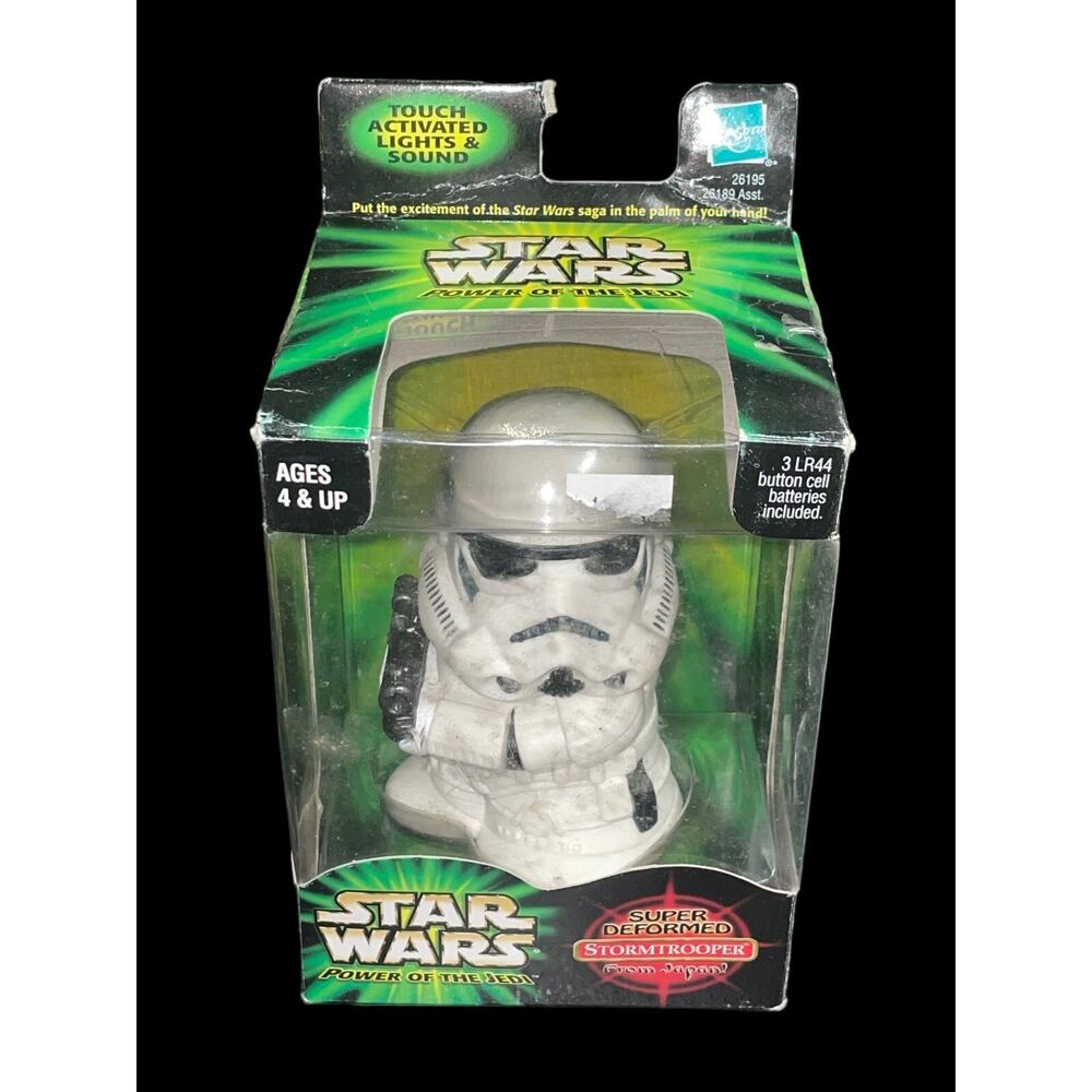2001 Star Wars Super Deformed Stormtrooper Light and Sounds from Japan VTG NIB